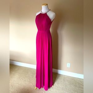 Madison James raspberry pink evening gown 2